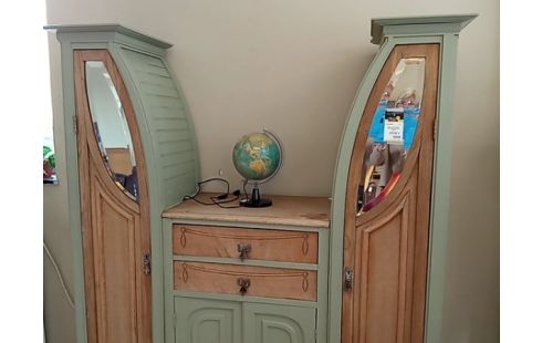 MEUBLE ART NOUVEAU BICOLORE MAGNIFIQUE