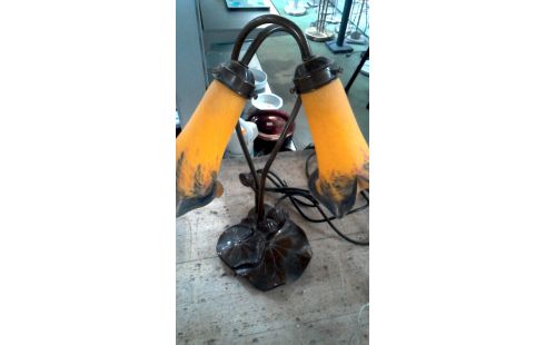 LAMPADAIRE LAITON PATE DE VERRE