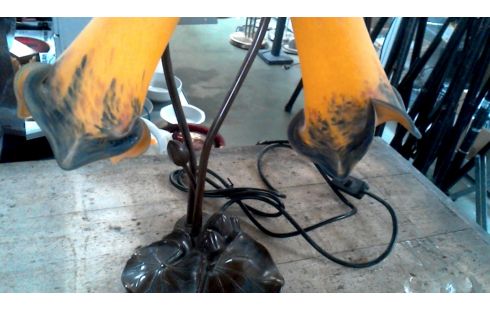 LAMPADAIRE LAITON PATE DE VERRE