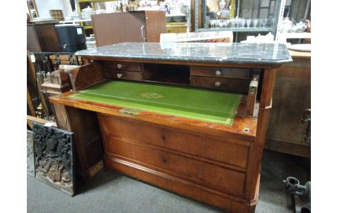 COMMODE LOUIS PHILIPPE NOYER MARBRE NOIR