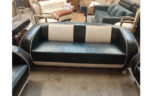 SALON DESIGN ANNEE 70 BICOLORE 3+1+1