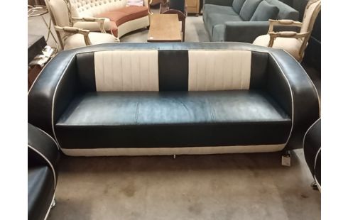 SALON DESIGN ANNEE 70 BICOLORE 3+1+1