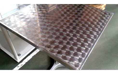 TABLE DE JARDIN INOX CARRE