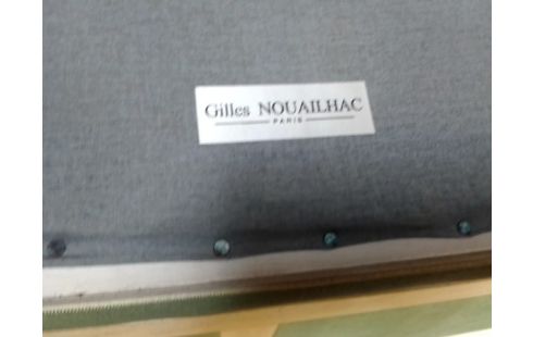 BANQUETTE DE STYLE LOUIS XV TISSU MOIRE GILLES NOUAILHAC