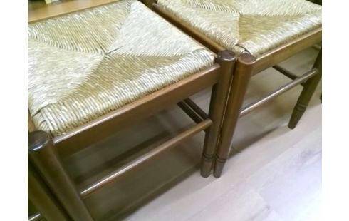 LOT DE 4 CHAISES PAILLEES