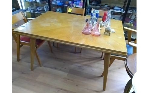 TABLE AVEC PIEDS COMPAS + 1 ALLONGE