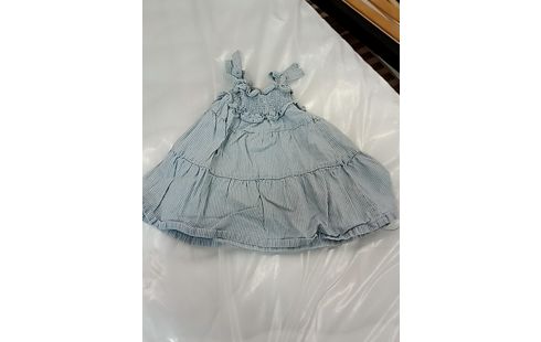 ROBE BLEU À RAYURE BLANCHES 12/18MOIS