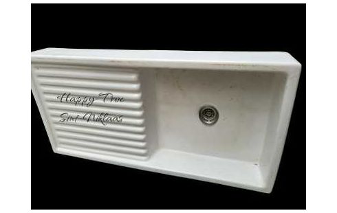 WASSERBECKEN WEISS PORZELLAN RECHTECKIG