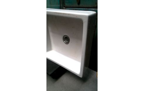 WASSERBECKEN WEISS PORZELLAN RECHTECKIG