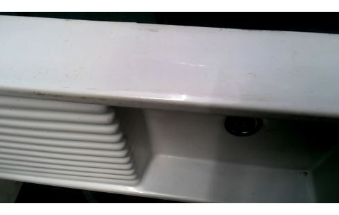 WASSERBECKEN WEISS PORZELLAN RECHTECKIG