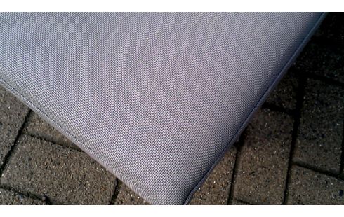 CHAISE DE JARDIN, , MERIDIENNE BLANCHE PVC MET, , COUSSIN