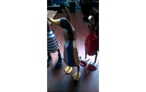 STATUE, , ENTE GROSSES MODELL TEAKHOLZ DAS STÜCK