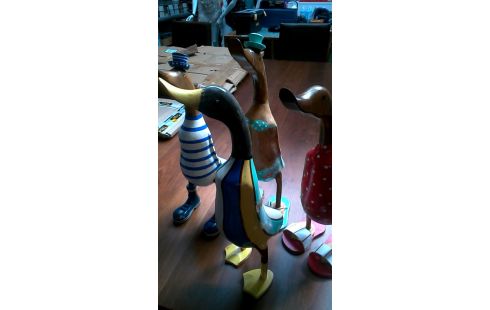 STATUE, , ENTE GROSSES MODELL TEAKHOLZ DAS STÜCK