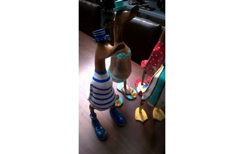 STATUE, , ENTE GROSSES MODELL TEAKHOLZ DAS STÜCK