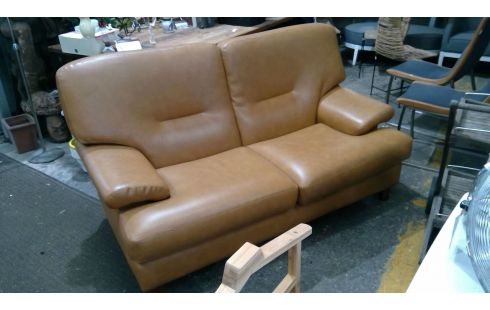 CANAPE SIMILI CUIR MARRON