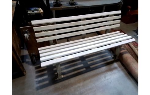 BANC DE JARDIN PLASTIQUE BLANC