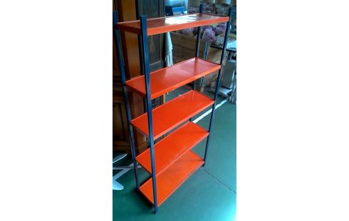 ETAGERE VINTAGE METAL BLEUE ORANGE