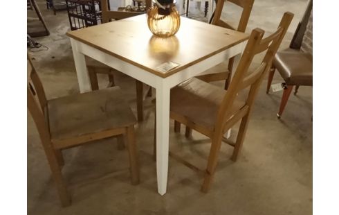 TABLE IKEA PIEDS BLANC TABLETTE PIN