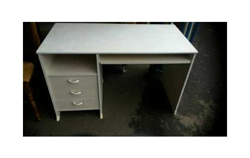 BUREAU BLANC 3 TIROIRS