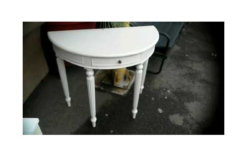 CONSOLE DEMI LUNE BLANCHE