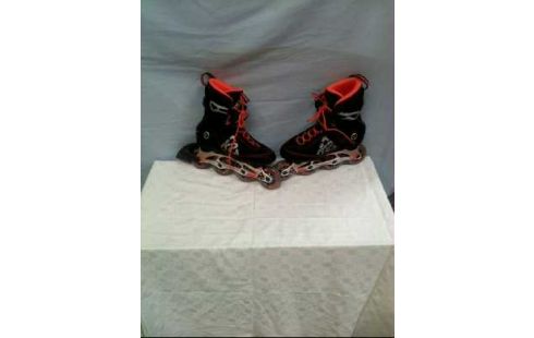 INLINE SKATES <K2 FREEDOM> SCHWARZ ORANGE