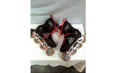 INLINE SKATES <K2 FREEDOM> SCHWARZ ORANGE
