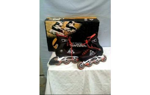INLINE SKATES <K2 FREEDOM> SCHWARZ ORANGE