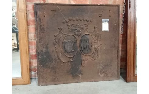 PLAQUE DE CHEMINEE FONTE 1761