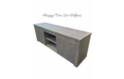 TV-MEUBEL GRIJS CERUSE 2 DEUREN