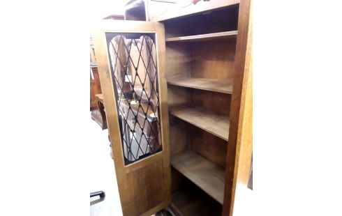 VITRINE BIBLIOTHEQUE CHENE 2P + CLE