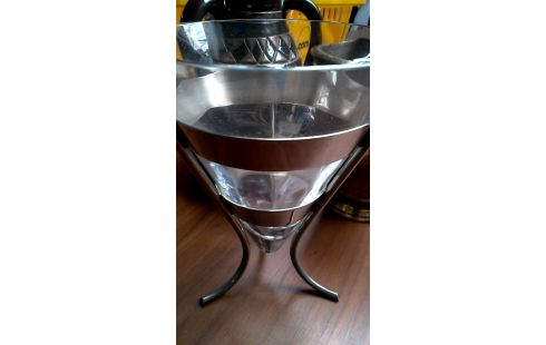 COUPE GLAS MET VERZILVERD HOUDER