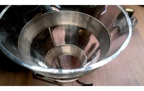 COUPE GLAS MET VERZILVERD HOUDER