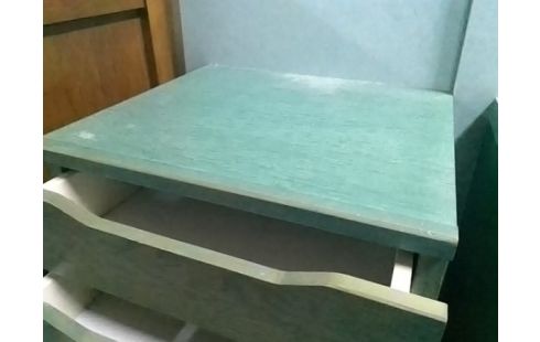 MEUBLE DE RANGEMENT VERT 4 TIROIRS