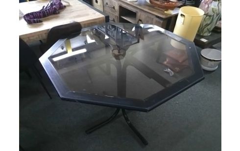 TABLE OCTOGONALE MODERNE VERRE MODERNE VERRE
