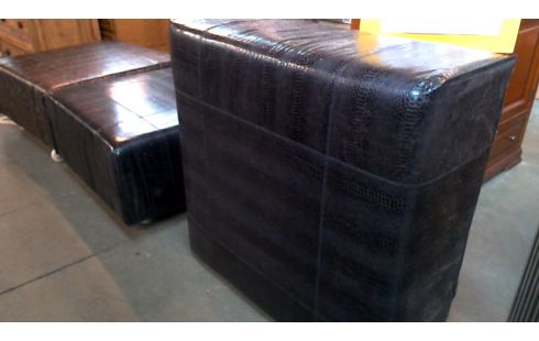 PUF MODELO GRANDE NEGRA NEGRO IMITACIÓN CUERO, , COCODRILO