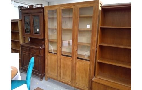 VITRINE ANCIENNE DE PHARMACIE DECAPÉE 225 X 154 X 30