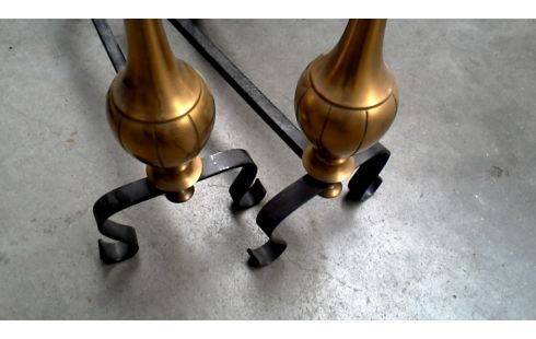 JUEGO DE CHIMENEA HIERRO COBRE