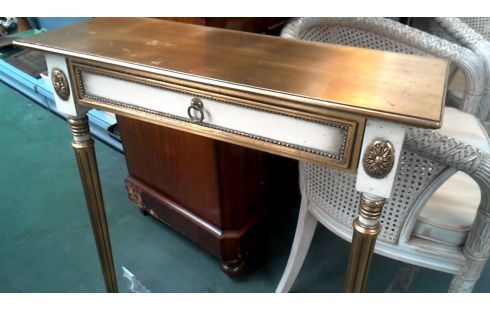 CONSOLA CRUDO OR ESTILO LUIS XIV 1 CAJÓN