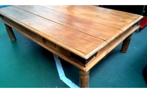 WOHNZIMMERTISCH 1 TEAKHOLZ KOLONIAL 4 SCHUBLADEN