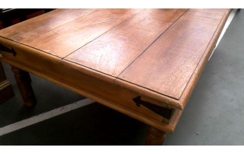 WOHNZIMMERTISCH 1 TEAKHOLZ KOLONIAL 4 SCHUBLADEN