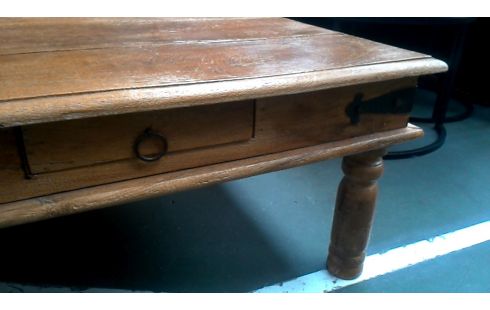 WOHNZIMMERTISCH 1 TEAKHOLZ KOLONIAL 4 SCHUBLADEN