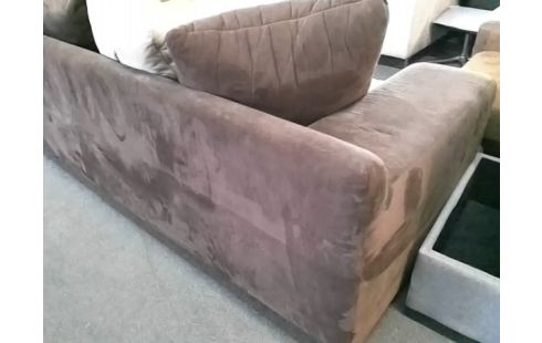 CANAPE D'ANGLE MARRON ET BEIGE