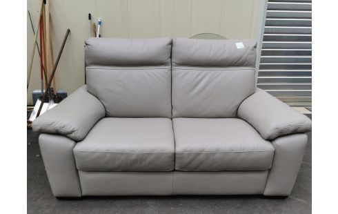 CANAPE CUIR GRIS 2 PLACES