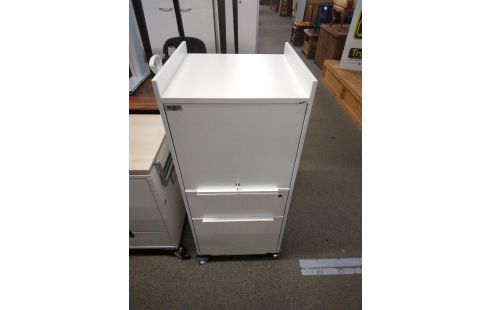 MEUBLE BLANC 1 PORTE 2 TIROIRS