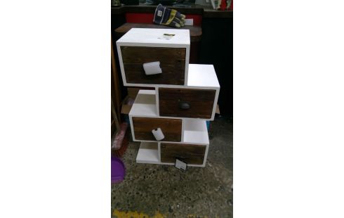 MEUBLE COLONNE MOANA 4 TIROIRS "MANGUIER"