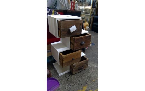 MEUBLE COLONNE MOANA 4 TIROIRS "MANGUIER"