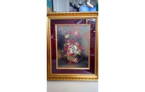 KADER BLOEMEN GESIGNEERD OP DOEK