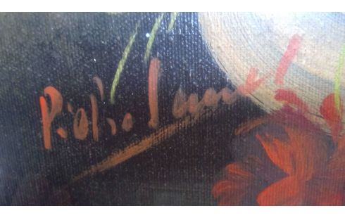 KADER BLOEMEN GESIGNEERD OP DOEK