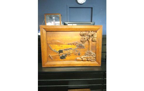 CADRE CHENE SCULPTE ART POPULAIRE