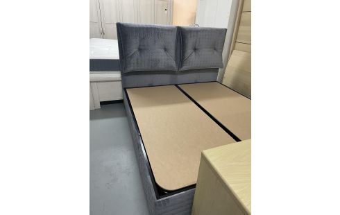 LIT VIDAL COFFRE GRIS 180X200